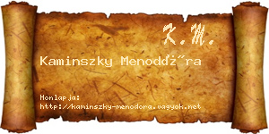 Kaminszky Menodóra névjegykártya